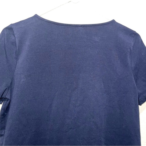 Talbots Navy Blue Beaded Top - Picture 4 of 6